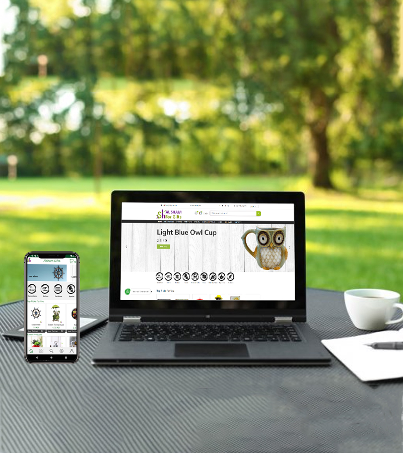 Alsham Gifts - Ecommerce Website + Ecommerce Mobile App