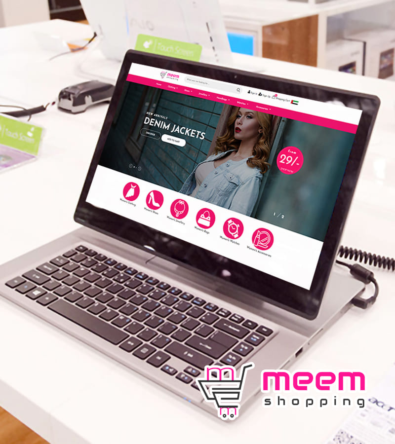 Meem Shopping - Website & Logo
