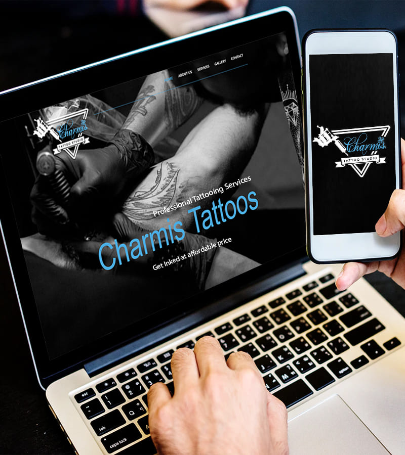 Charmis Tattoo Studio - Website & Logo